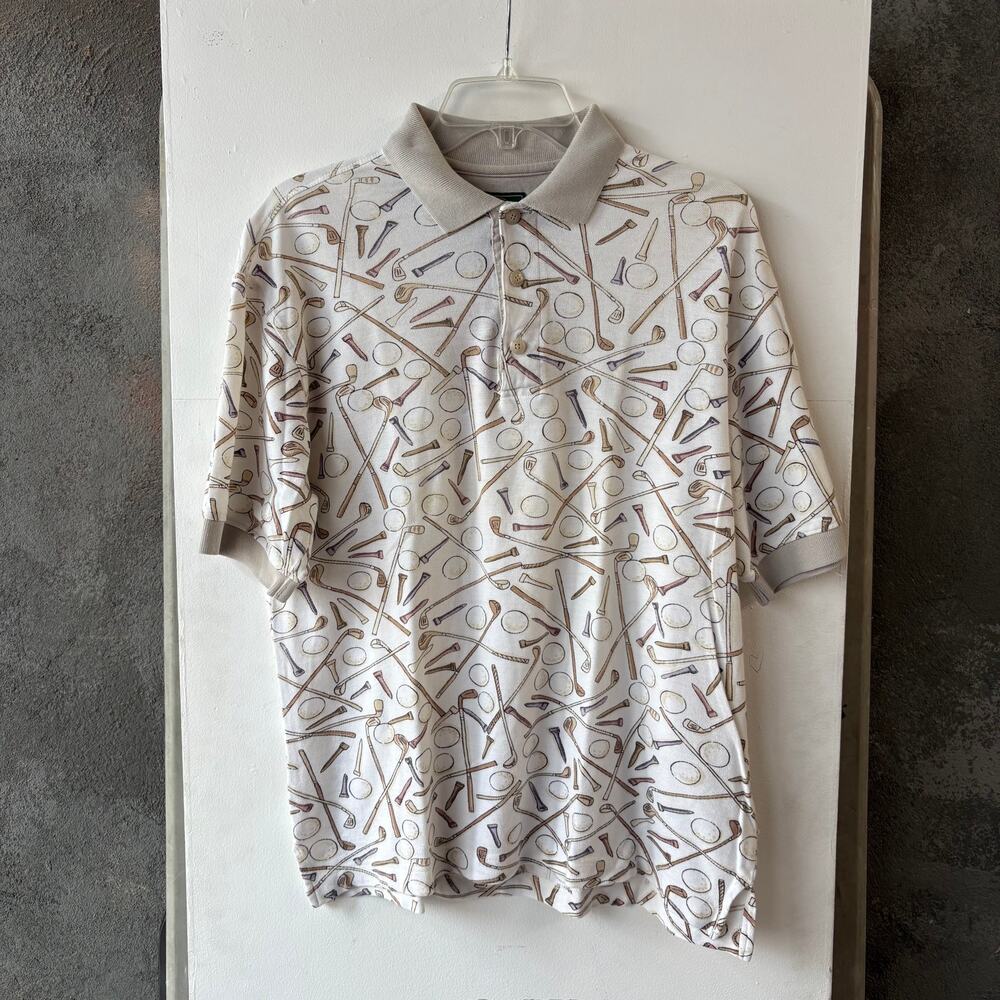 Dockers Vintage White Golf Polo